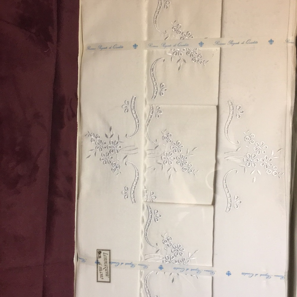 Vintage Italian queen size sheets
